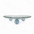 Late 20th Century Vintage Postmodern Pedestal Glass Candle Stands Risers With Tripod Iridescent Orb Bases- Set of 2 For Sale - Image 5 of 7