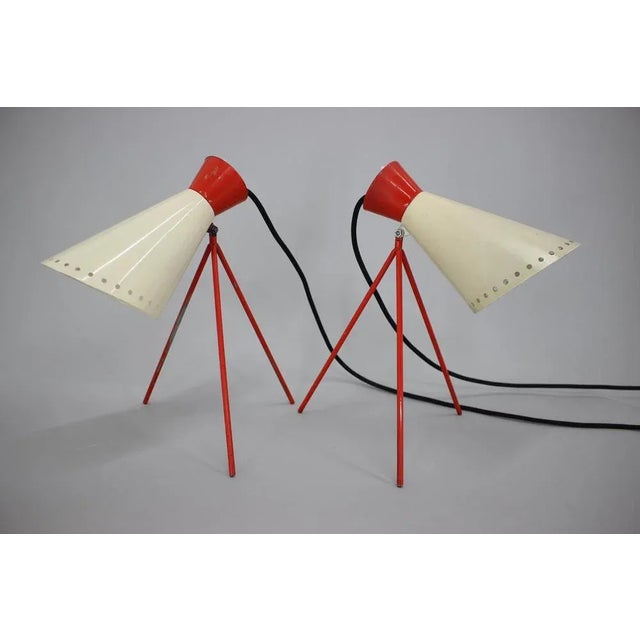 Mid-Century Table Lamps by Josef Hurka, 1960s, Set of 2 For Sale - Image 3 of 12