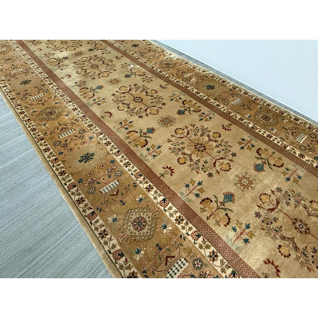 5ft × 24ft 10in Oushak Hand Knotted Wool Runner Rug For Sale - Image 10 of 12