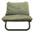 Vintage Lounge Chair in Green Metal and Canvas with Floral Cushion from Arflex For Sale