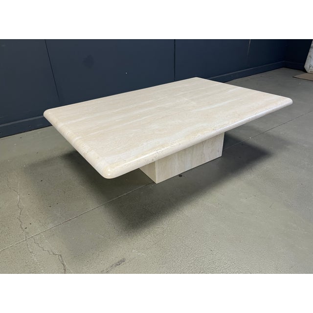Travertine Coffee Table, Italy, 1970s For Sale - Image 4 of 11