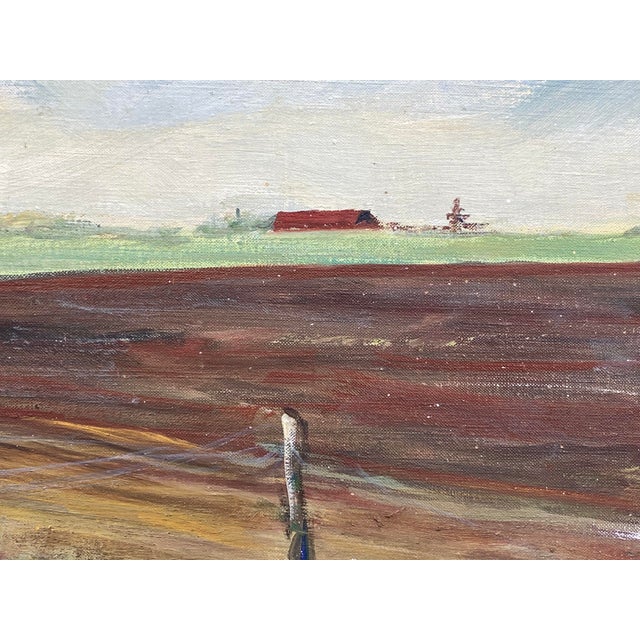 1960s Spring Plowing Martha's Vineyard Painting by Jean Spencer For Sale In New York - Image 6 of 15