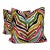 Embroidered Zebra in Multi 22" Pillows-a Pair For Sale