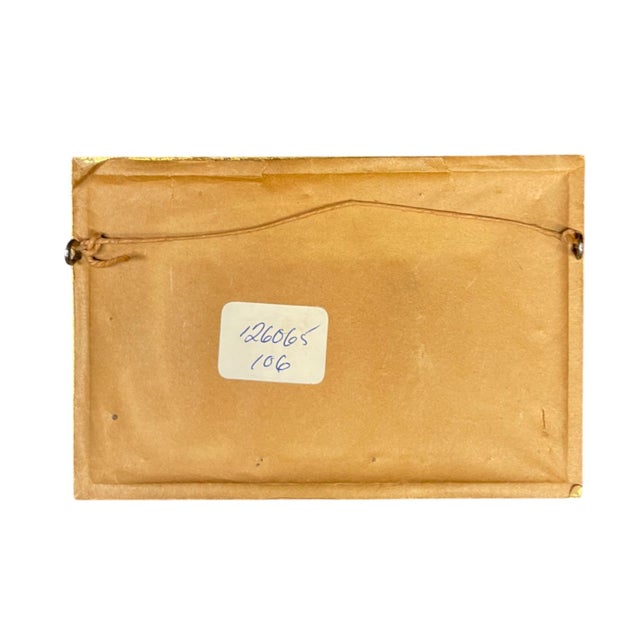 An Miniature Watercolor Painting of the Infamous Taj Mahal Marble Screen For Sale - Image 4 of 5