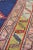 Textile 1940s Tribal Indigo, Teal, Plum & Pistachio Green Geometric Design Rug, 3.9 x 14.2 For Sale - Image 7 of 11