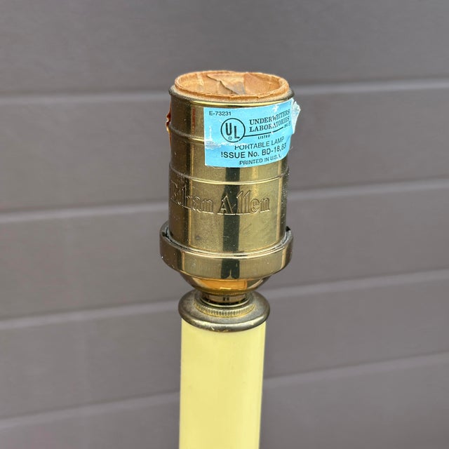 Vintage signed Ethan Allen Solid Brass Candlestick Table Lamp. Ships quickly via FedEx Home Delivery or USPS! [Store Ref...