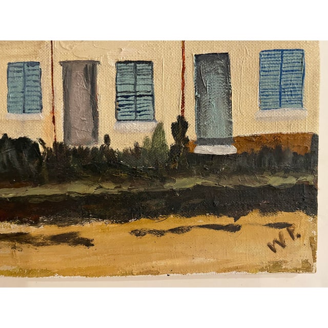 1960s oil on canvas board of a European, probably French, village. Signed "W.P" lower right. Combined shipping available,...