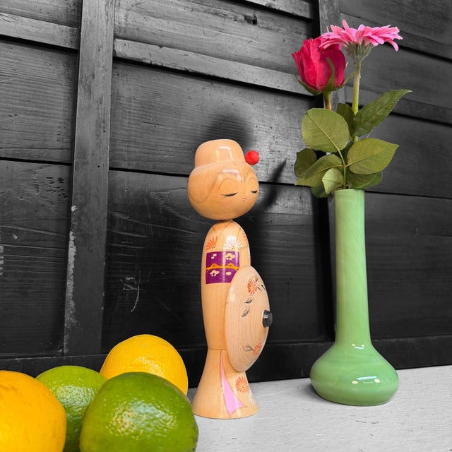 Wood Izu No Odoriko Kokeshi by Sadao Kishi, Japan, 1970 For Sale - Image 7 of 11
