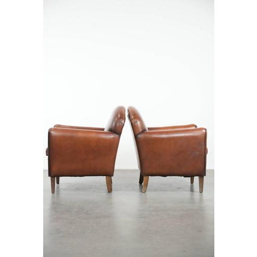 Art Deco Club Chairs in Leather, Set of 2 For Sale - Image 4 of 14