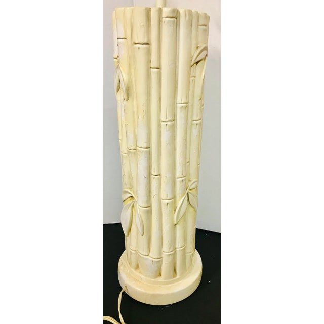 1970s 1970s Mid-Century Ceramic Faux Bamboo Lamps - a Pair For Sale - Image 5 of 12