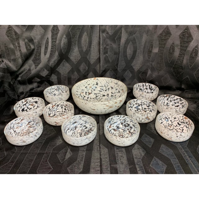 Mid-Century Modern 1960s Cenedese Murano Cased Glass Serving Bowl Set - 11 Pieces For Sale - Image 3 of 13