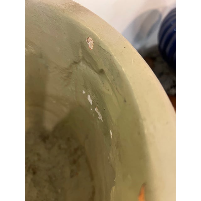 Cream 1950's Italian Plaster Cherub Pedestal Jardinier Gold For Sale - Image 8 of 12