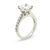 Silver Gia Platinum Princess Cut Diamond Engagement Ring 3.02ct 7.9g, Size 6 For Sale - Image 8 of 12