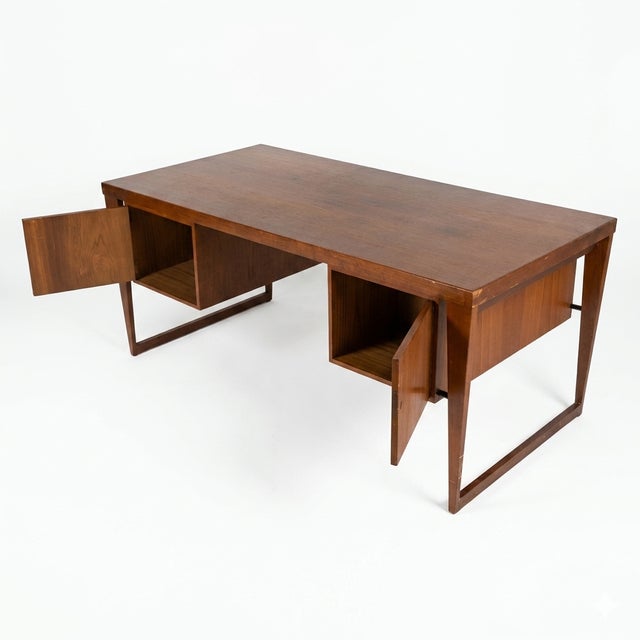 Attributed to Kai Kristiansen Teak Desk Mid Century Modern Danish C. 1960s For Sale - Image 12 of 16