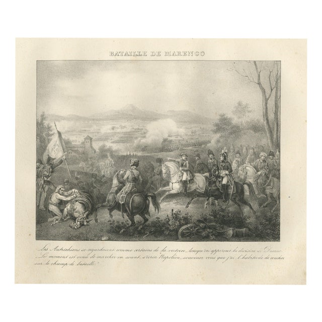 Madou, Battle of Marengo, Desaix Arrives, 1827, Lithograph For Sale