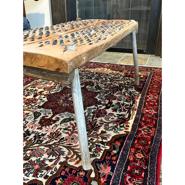 Early 20th Century Rustic Threshing Board Coffee Table For Sale - Image 4 of 10