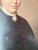 Antique 19th Century German Oval Oil Painting Portrait of a Lady With a Cameo For Sale In Los Angeles - Image 6 of 15
