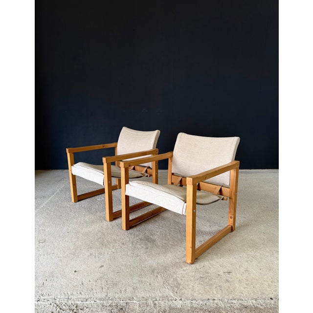 Vintage Design "Diana" Safari Chair set by Karin Möbring for Ikea. These are designed in the 1970's. This armchair set is...