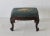 Vintage French Country Louis XV Style Carved Wood Needlepoint Footstool Ottoman Nailhead Detail For Sale - Image 4 of 12