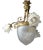 Antique Art Nouveau Chandelier in Bronze For Sale