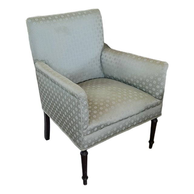 Regency Deep Seated Howard and Sons Style Library Arm Chair For Sale