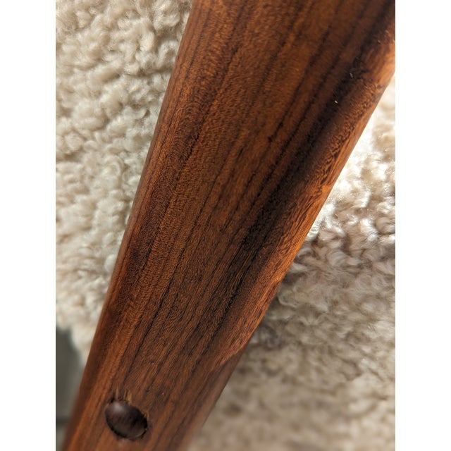 Off-white Westnofa Scoop Lounge Chair in Cream Bouclé, 1970s Scandinavian Modern For Sale - Image 8 of 9