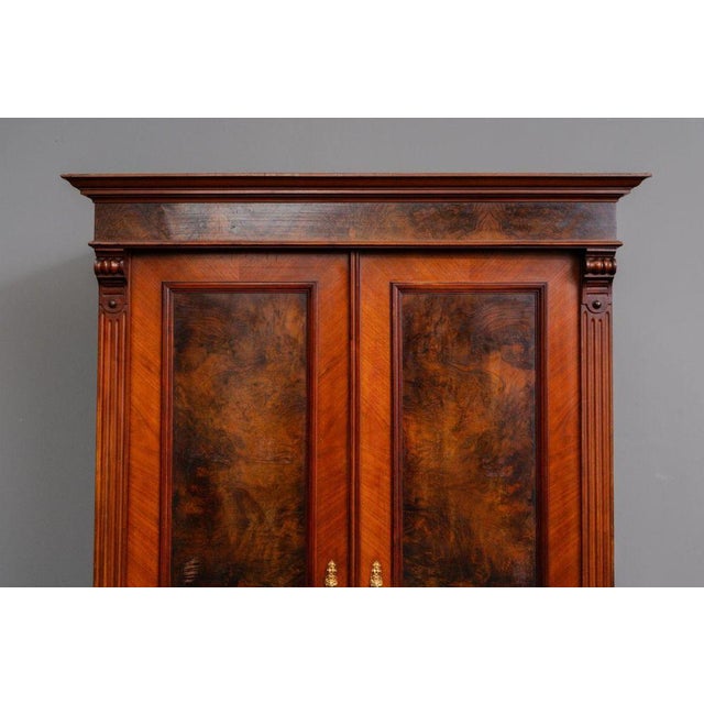 Brown Gründerzeit Wardrobe in Walnut For Sale - Image 8 of 18