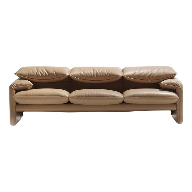 Maralunga Three-Seater Sofa by Vico Magistretti for Cassina For Sale