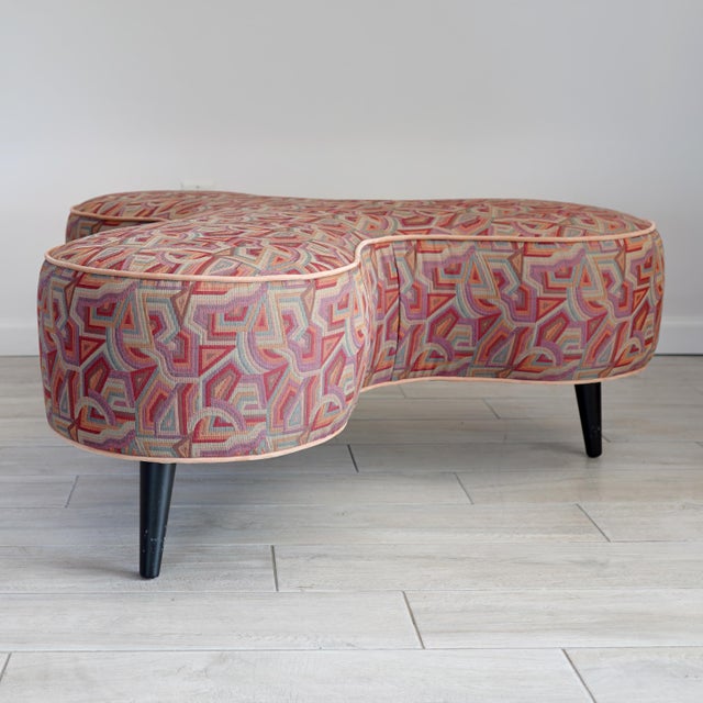 Thayer Coggin Late 20th Century Milo Baughman for Thayer Coggin Trefoil Ottoman For Sale - Image 4 of 11