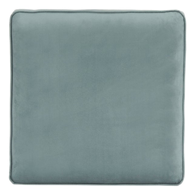 Studded Ottoman in Blue For Sale In Philadelphia - Image 6 of 10