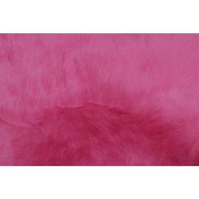 2020s Rug & Kilim’s Contemporary Cowhide Solid Rug in Bright Pink Hues For Sale - Image 5 of 7