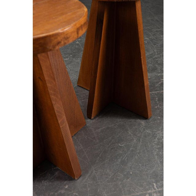 1950s Modernist Wood Stool, 1950s For Sale - Image 5 of 10