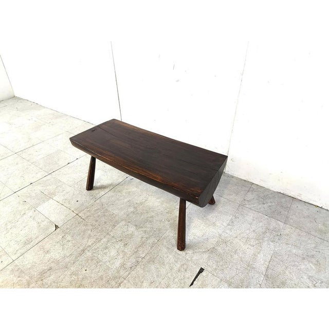 Brutalist Wooden Coffee Table, 1960s For Sale - Image 9 of 15