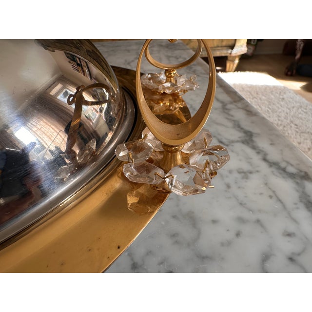 Vintage Italian Serving Dish with Gilt Details, 1970s For Sale - Image 4 of 14