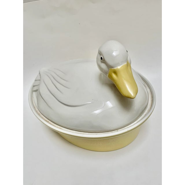 Vintage Ceramic Swan Casserole & Serving Pot For Sale - Image 10 of 11