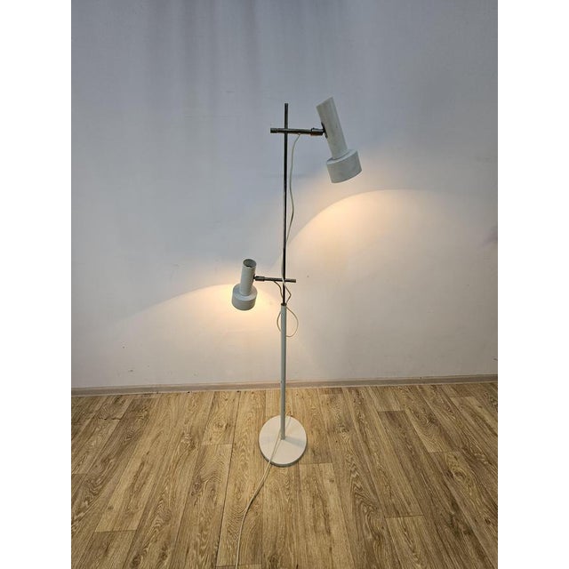 Silver White Floor Lamp, Germany, 1960s For Sale - Image 8 of 16