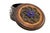 Silver Circular Box in Rosewood with Garland, Silver Filigree Applications and Lid with Flower Enamel Application For Sale - Image 8 of 8