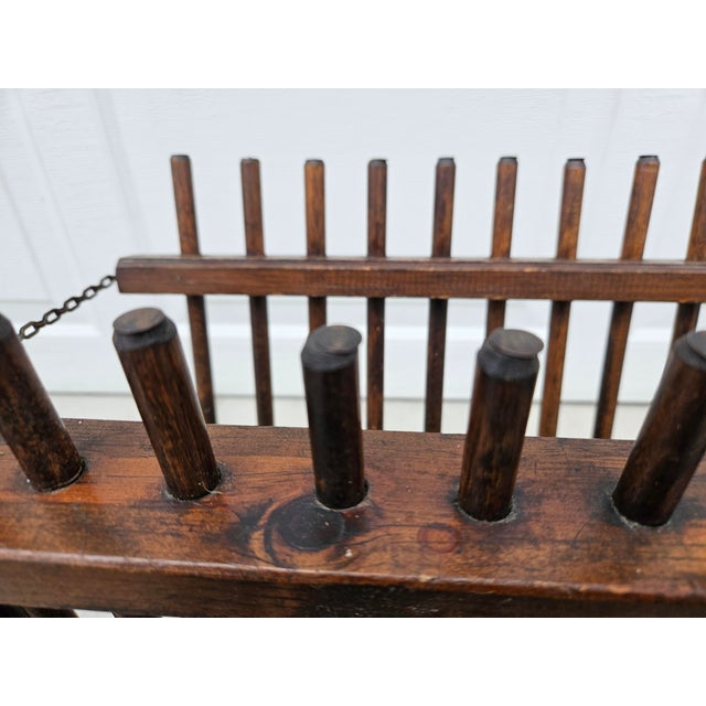 Wood 1930s Arts and Crafts Wooden Magazine Rack For Sale - Image 7 of 15