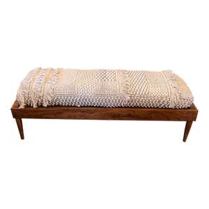 Upholstered Macrame Dining Table Bench