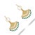 Early 21st Century Bohemian Style Jade Sunburst Dangle Earrings, A Pair For Sale - Image 5 of 8