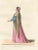 Medieval Woman in Pink and Gold Cape, 1845, Paper For Sale - Image 4 of 10