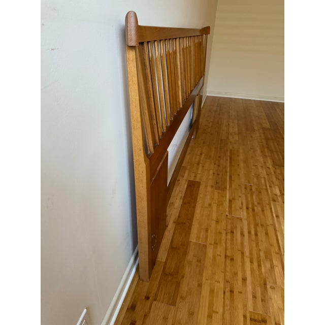 Mid-Century Modern 1960s Thomasville Mid Century Walnut Brutalist King Headboard For Sale - Image 3 of 3