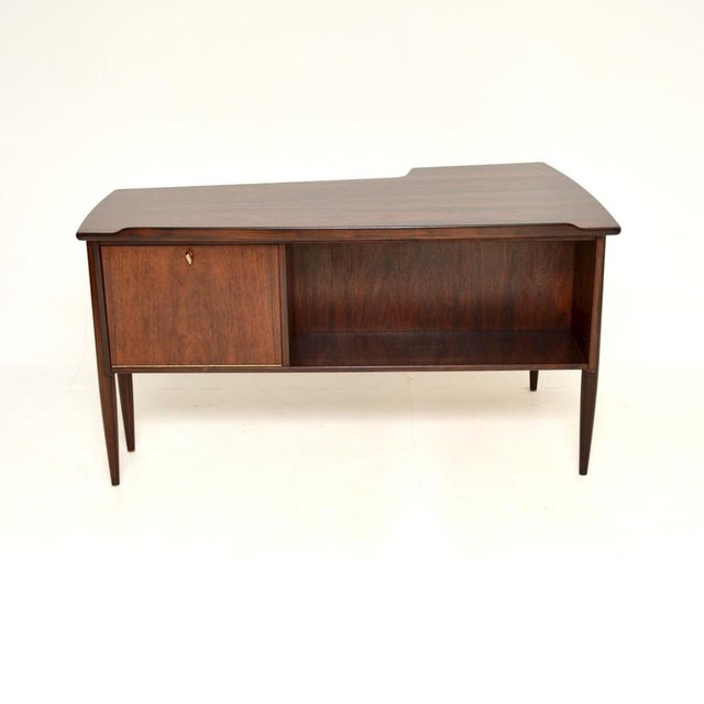 Wood Vintage Swedish Boomerang Desk attributed to Goran Strand for Lelangs Mobelfabrik, 1960s For Sale - Image 7 of 11