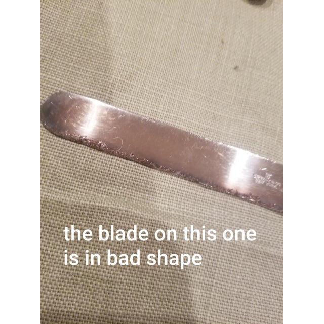 English Nine Antique Tiffany Sterling Knives For Sale - Image 3 of 12