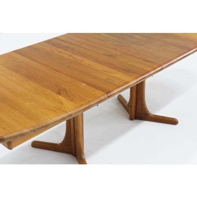 Vintage Danish Oval Extendable Dining Table in Teak, 1960s For Sale - Image 4 of 10