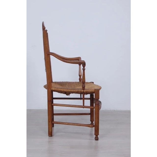 Traditional Provençal Chair in Oak, Italy, Late 1800s For Sale - Image 3 of 13