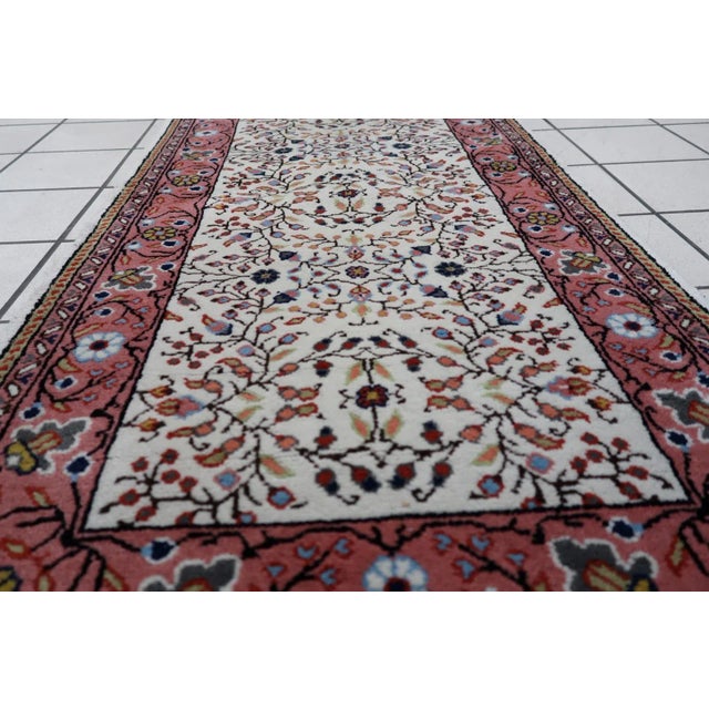 1960s Handmade Vintage Indian Agra Rug 2.3' X 4.6' For Sale - Image 9 of 11