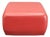 1980s Italian Postmodern Red Faux Leather Pouf Ottoman For Sale