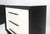 Wood Pair of Black & White James Mont Style Bachelor 3 Drawer Chests Mid Century MINT For Sale - Image 7 of 15