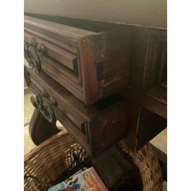Spanish Colonial (Peruvian) Vintage 5 Drawer Desk For Sale - Image 4 of 8